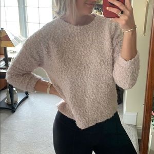Topshop light pink fuzzy sweater size 4!